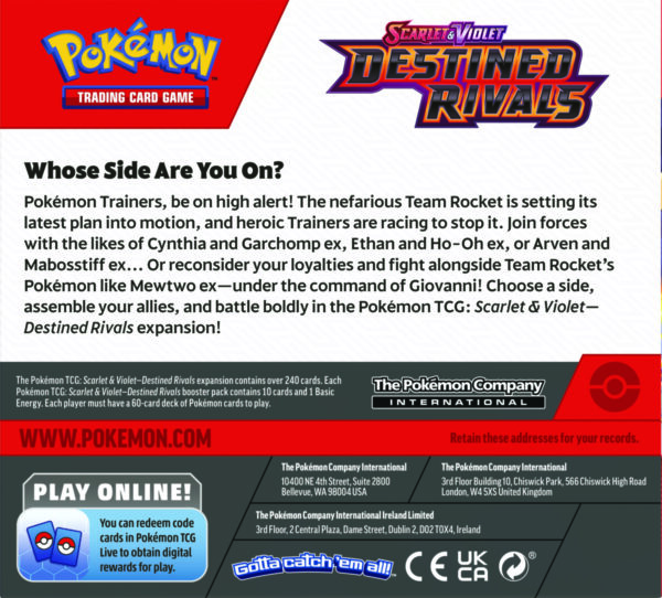 Pokémon Destined Rivals Display (36 Boosters) Englisch OVP / Sealed [EN][sv10]