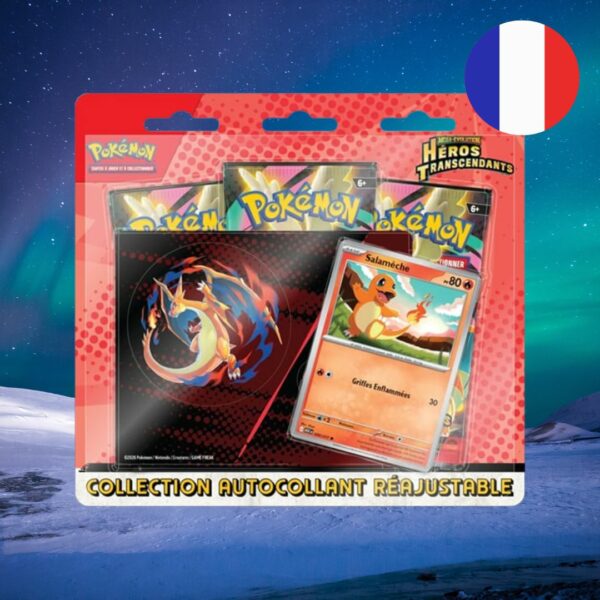 Pokemon Héros Transcendants tri-pack tech sticker Salamèche ME02.5 fr